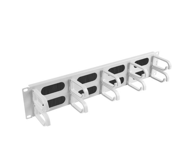 Lanberg Organizer kabli Typ B 19" 2U szczotkowy (szary) - 458035 - zdjęcie 3